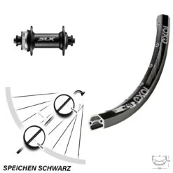 Vorderrad Fahrrad 28 & 29 Zoll Exal DC-19 Schwarz Shimano SLX Centerlock