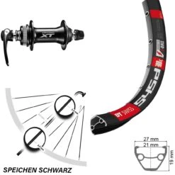 Dt-swiss Vorderrad Fahrrad 29 Zoll DT Swiss 545 Shimano XT Schwarz